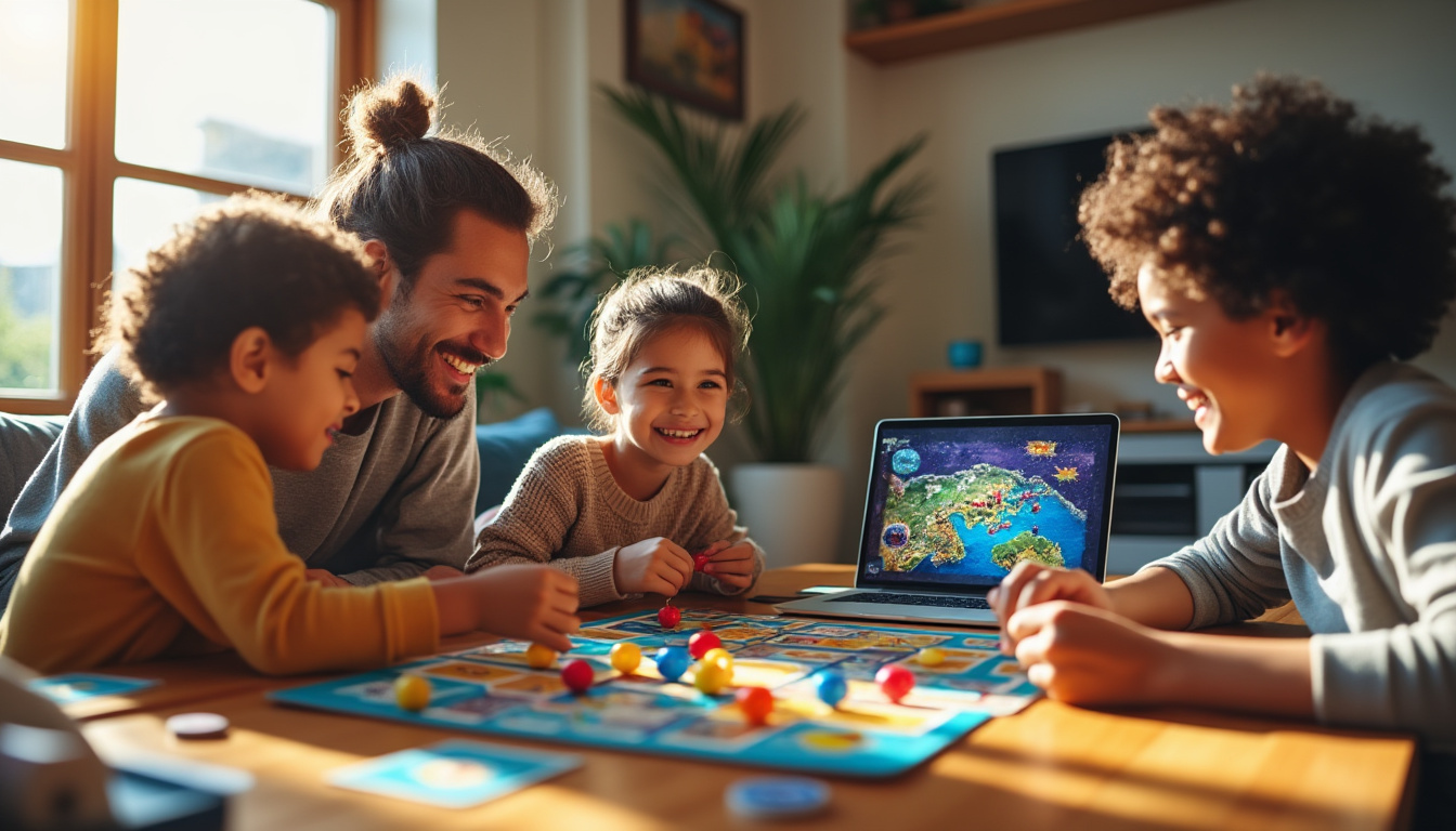 organisez facilement un jeu de société familial en ligne avec des dés virtuels pour des moments de fun et de convivialité garantis.