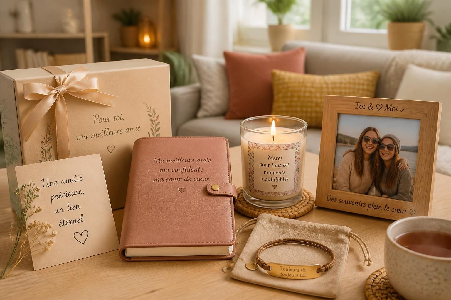 découvrez des idées cadeaux personnalisées pour votre meilleure amie, adaptées à tous les âges et toutes les occasions. trouvez le présent parfait qui lui fera plaisir et renforcera votre amitié.