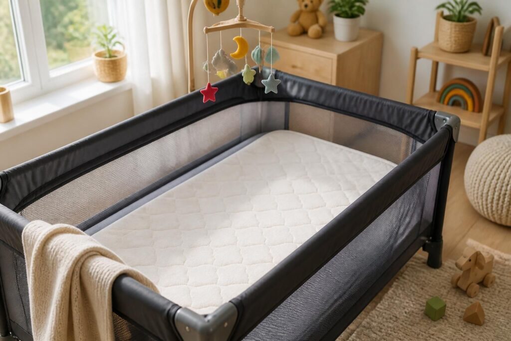 découvrez comment choisir le meilleur matelas pour lit parapluie pliable afin d'assurer confort et sécurité à votre bébé lors de ses nuits et siestes.