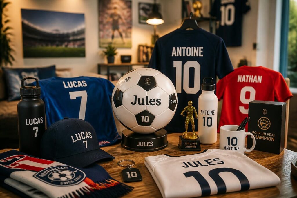 découvrez des idées cadeaux football personnalisés pour enfants, hommes et fans, parfaits pour surprendre et ravir tous les passionnés de foot.