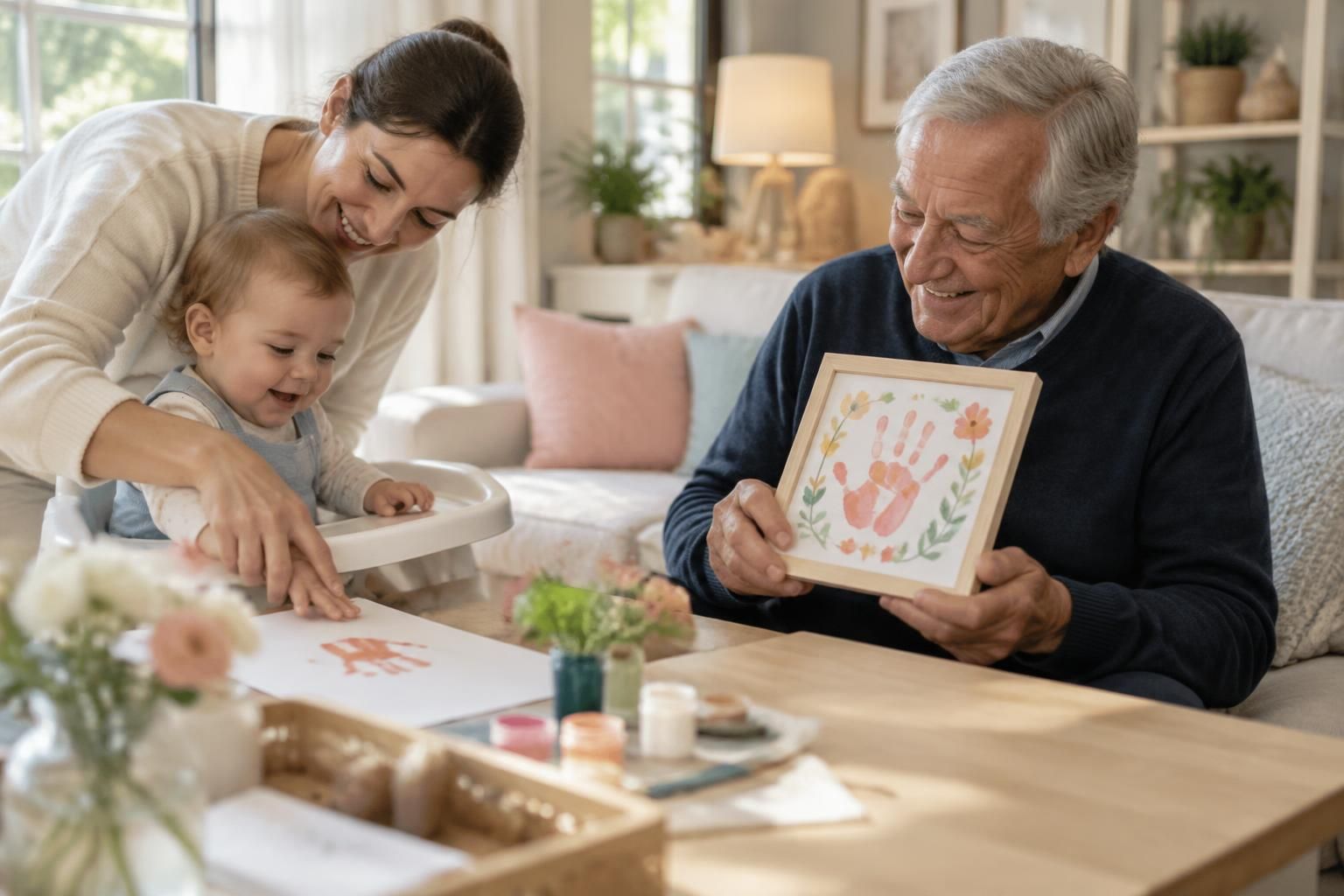 découvrez des idées de cadeaux personnalisés pour la fête des papys et des créations faciles à fabriquer avec bébé pour lui faire plaisir.