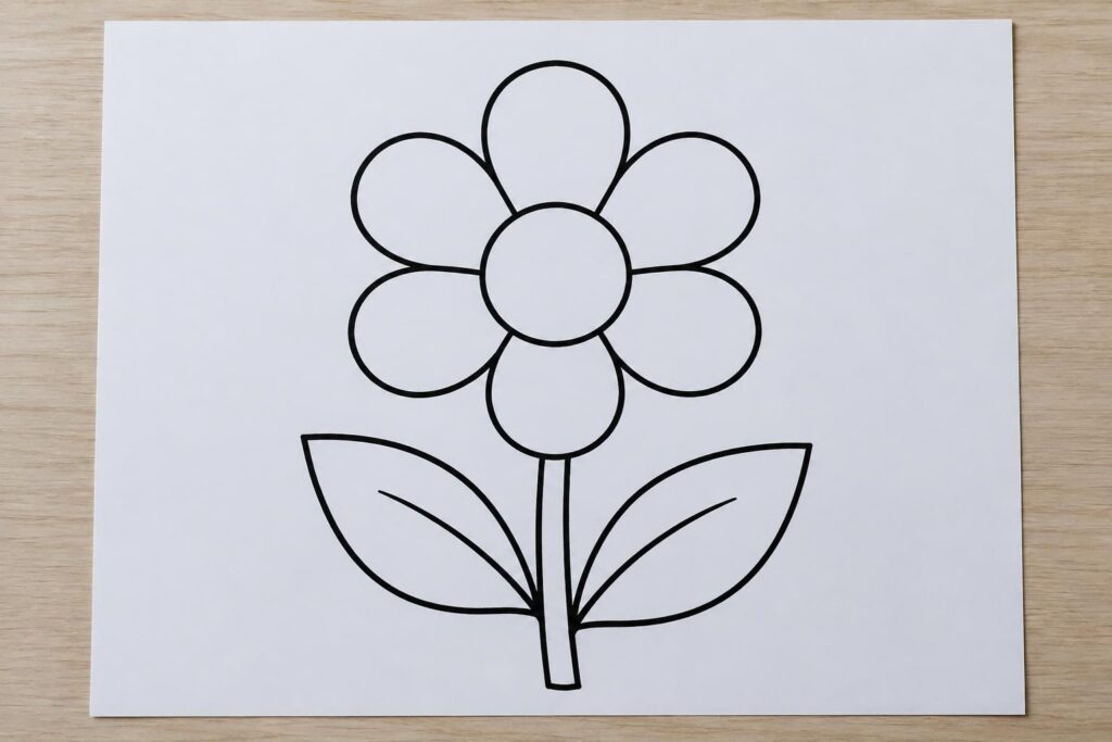 téléchargez et imprimez de jolies fleurs à colorier, spécialement conçues pour les enfants et les tout-petits en maternelle.