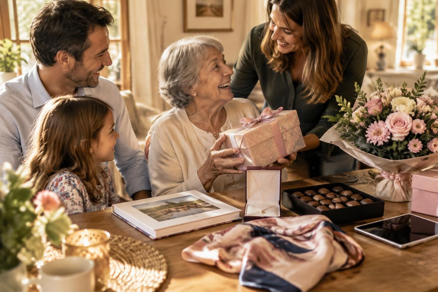 découvrez des idées cadeaux pour une mamie moderne ou classique, adaptées à son âge et à chaque occasion : anniversaire, fête des grands-mères ou noël.