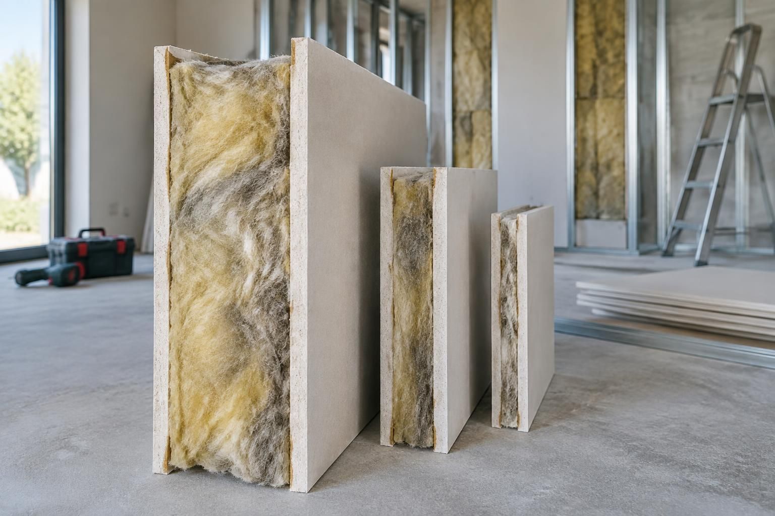 découvrez les épaisseurs et les types de plaques de plâtre avec isolant intégré pour améliorer l’isolation phonique de vos murs.